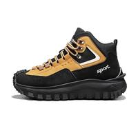 Generico The First Young Men's Steel Toe Shoes - Lightweight Composite Toe Work Sneakers, Water-Resistant & Breathable (Khaki,41)