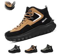 Generico The First Young Safety Work Orthopedic Hiking Boots for Men Thefirstyoung Steeltoe Boots Outdoor Work Boot (Khaki,40)