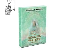 Generico The Healing Waters Oracle - Mazzo tascabile per principianti con collana - Design calmante, facile da usare
