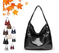 Generico The Maya Shoulder Bags, Leather Tote Bag for Women, The Perfect Everyday Bags (Black 2)