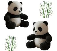 Generico The Pandy - Emotional Healing on Demand, Realistic Panda Plush, With Ultra-Soft Fur Comforting Weight and Hug-Like Design, Stuffed Animal for Stress Relief (2PC)