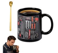 Generico The Ultimate Mechanic's Toolbox Mug, 11oz Ceramic Mechanic Toolbox Coffee Cup, Funny Realistic Auto Mechanical Design Tool Mugs for Dad,Handyman,Automotive Enthusiasts
