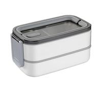 Generico Thermal Lunch Box, 2-Tier Meal Container, Leak-Resistant Salad Bowl, Insulated Food Carrier, Snap-Lock Lid Design, Portable Carry Handle, Perfect for School, Work, Camping, 7.76x4.09 inches
