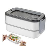 Generico Thermal Lunch Box - Insulated Food Container, Portable Meal Carrier, 2-Tier Stackable Box, Leak-Resistant Storage, Compact Lunch Organizer, Handy Carry Handle | For School Travel Office