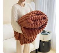 Generico Thickened Plush Nap Blanket, Plush Milk Velvet Cover Blankets, Fall Winter Weighted Fluffy Bed Throw Room Decor, Fuzzy Warm Couch Throws for Couch Chair Bed Sofa (Carmel,39.37 × 59.06in)