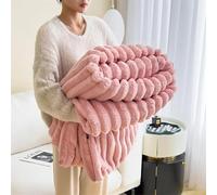 Generico Thickened Rabbit Plush Nap Blanket, Warm Winter Comfortable Sofa Throw Blanket,Solid Color Flannel Blanket,Office Milk Fleece Cozy Blanket for Home Decor Gifts