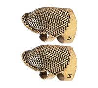 Generico Thimble - Adjustable Metal Thimble Finger Protector | Quilting Embroidery DIY Handworking Shield | 2Pcs Retro Copper Finger Guards For Hand Needlework Cross, Durable Anti-S