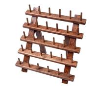 Generico Thread Holder, 30 Spool Embroidery, Wooden Bobbin Storage Rack with Foldable Legs, Sewing And Organizer for Neat And Accessible Thread Management, 9.25x6.1x9.84in