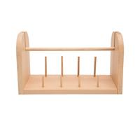 Generico Thread Holder, Wooden Yarn Spool Rack, Thread Organizer Stand, 10.43x4.72x5.91 Inches Compact Multi-Spool Storage, Sturdy Natural Wood Design, for Sewing, Embroidery, Knitting