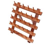 Generico Thread Spool Organizer, 30 Spool Wood Sewing Thread Holder, Quilting, Binding, Crafting, Foldable Large Capacity with Stable Base for Professionals, 9.84 x 9.25 Inches
