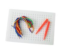Generico Threading Boards - 19x29x2cm String Weaving Stitching Board | Thread Art Kit With Colored String | Calm Down Activity Threading Toys With Colored Ropes For Girls Boys Kids