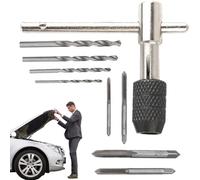 Generico Threading Taps 9 Pieces Screw Tap Set Tap Handle Tool - TapAnd Die Set Metric, Thread Maker for Professionals, Beginners, Home Users