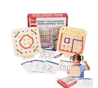 Generico Threading Toy,Educational Threading Activity Puzzles - Fine Motor Skill Toys String Art Travel Game for Kids Ages 3+ Car Road Trip
