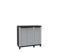 Generico Three Door Multi-Functional Two Separate Compartments Plastic Storage Cabinet 102 x 39 x 91.5 cm