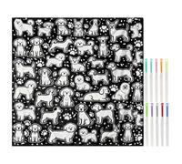 Generico Throw Blanket For Bed - 145x120cm Cute Color Your Own Blanket With Markers, Fun DIY Sofa Throw Kids Adults, Home Decor Living Room Bedroom Couch Bed Chair Office, Creative Birthday Party