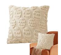 Generico Throw Pillow Covers | 45x45cm Egg Print Soft Pillowcase | Easter Themed Cushion Cover | for Living Room Sofa Couch Home Holiday Farmhouse Indoor Bedroom