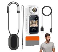 Generico Thumb Camera, Wearable Video Recorder, Mini Body Cam with Audio Capture, Hands- Compact Design, Motion Sensor Function, Black Pocket-Size Unit, Ideal for Travel, Pets, Cycling