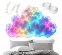 Generico Thundercloud LED Lamp - Cloud Ceiling Lights | 30x20cm Decorative Lighting with USB Powered Illumination, Cotton Fiber Cloud Lamp with Ambient Glow Effect, Interior Lighting Decor