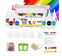 Generico Tie Dye Kits - 18 Color Fabric Dye Set, Creative Textile Craft