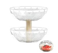 Generico Tiered Fruit Bowl - Removable 2 Tier Pumpkin Candy Dish With Lid | 8.07 Inches Home Candy Servers | Bowl For Table Theater Nuts Retail Party Corner Bedroom Movie Desktop