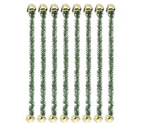 Generico Ties for Garland - 8 Piece Greenery Hooks | Flexible Garland Ties with Bells, Stairs, Railings, Christmas Trees, Lights, Bows, And Holiday Decorations, Easy To Secure Festive Décor