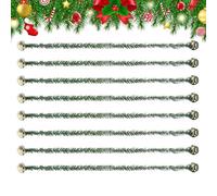 Generico Ties for Garland - 8 Piece Greenery Hooks | Flexible Garland Ties with Bells, Stairs, Railings, Christmas Trees, Lights, Bows, And Holiday Decorations, Easy To Secure Festive Décor