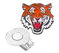 Generico Tiger Design Golf Marker Clip - Magnetic Hat Ball Holder, Lightweights Securely Holds Accessory | for Men Women Practice Course Uses, Golf Hat Clip, Marker Magnet, Ball Holder Clips