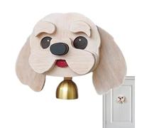 Generico Timbre de madera - Timbre de animales | Decorativo, Rústico Campana de Madera con Apertura de Puerta en Forma de Perro | de prensa Animal Appeal, moderno para amigos, celeb