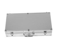 Generico Timke Protection Box custodia rigida per il trasporto Caso di attrezzature supporto per microfono multiplo Custodia microfono portatile porta microfono Lega di alluminio Argento