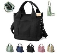 Generico Tinkertechus Bag, Tinkertechus Crossbody Bag, Zippered Canvas Tote Bags, Small Tote Bag with Zipper, Multi-pocket Handbag (Black)
