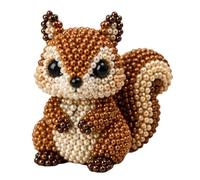 Generico Tiny 3D Beaded Animal DIY Kit, With Colorful Beads And Instructions, 4 Cute Designs, Handmade Bead Art Mosaic Kit For Beginners & Craft Enthusiasts, Craft Lovers (Pet And Forest Friend)