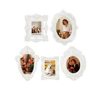 Genérico Tiny Frames - Set di 5 pezzi antique in resina assortita vintage Tiny Frames for DIY Crafts, Jewelry, Bookshelf, Bedside, Dorm Decor, Photo Props, Christmas, And Projects