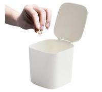 Generico Tiny Trash Can | Space Saving Garbage Bin,Desktop Trash Can With Lid | For Home Bathroom Bedroom Study Kitchen Counter Table Apartment Office Restaurant Car RV