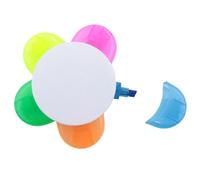 Genérico Tirare Shape Highlighter Set - 6 Vibrant & Pastel Coloured Marker Pens, Petal Designed Barrel For Comfortable Grip | Smudge-Free Ink For Students, Journaling, Planning & Study