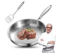 Generico Titanium frying pan, Non-stick hammered wok titanium pan, multifunctional pots and pans set, for Any Stovetop (NO Lid,28cm)