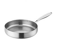 Generico Titanium Hammered Pan Pro with Lid,Uncoated Titaniums Frying Pot,Titanium Alloy Non-Stick Frying Pan,Supports Induction Cooker, Gas Stove, Electric Ceramic Stove (No lid,9.4" (24 cm))