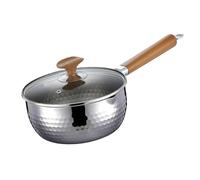 Generico Titanium Pan - 7.09 Inch Nonstick Frying Pot | Pure Titanium Cookware - Scratch Resistant Hammered Pan With Lid For Soup Milk Stove Induction Cooktop Camping Kitchen