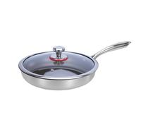 Generico Titanium Pan - Heat Resistant Cooking Skillet, Metal Frying Surfaces Cookware, Lightweight Kitchen Searing Tool, Multi Use Cooking Vessel Meal Prep Breakfast Dinner For Home Cooks Beginners