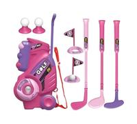 Generico Toddler Golf Set, Portable Kids Club Set, 8.66x5.31x14.37 Inches Fun Sports Training Toy, Lightweight Pliable Clubs, Easy Carry Bag Included for Backyard, Garden, Indoor Play