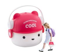 Generico Toddler Lunch Box, Cute Bear Double-Layer 800ML Small Lunch Container, Food Storage for Salad, Portion Control, Breakfast, Meal Prep, School, Daycare, Work and Offices, 7.09 inches