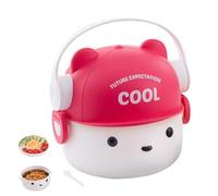 Generico Toddler Lunch Box - Kids | Cute Bear Double-layer 800ML Small Lunch Box | Food Storage For Salad Portion Control Breakfast Meal Prep School Daycare Work Offices Hiking Travel