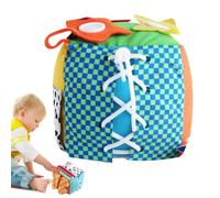 Generico Toddler Sensory Toys, 13x13cm Wonderful Stuffed Educational Box, Basic Life Skills Sensory Toys Educational And Intellectual Preschool Supplies, Fine Motor Activities for Travel Home