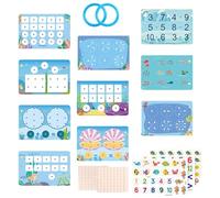 Generico Toddler Sticker Books, Educational Number Recognition Books, Creative Preschool Learning Activities For Travel, Restaurant, School, Home, Outdoors, 8.27x5.51x0.39 In, 1 Set