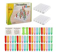 Generico Toddler Threading Toys, Stacking Puzzle Blocks Game, 11.81x1.97x8.86inch, Two-Player Battle Learning Toy with Calming Sensory Play, Ideal for Early Education, Counting, Preschooler