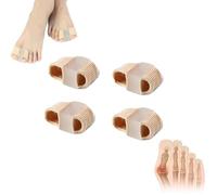 Generico Toe Spacers,Silicone Bunion Corrector,Elastic Toe Separators,First Two Toes Double Hole Corrector,Ergonomic Design For Daily Use (L(4))
