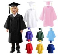 Generico Toga Graduation Children's Set with Academic Toga Hat and Tassel, Uniform Costume for Ceremony Diploma Memorial Outfit Stage Performance 2026 (9, 6-7 anni)