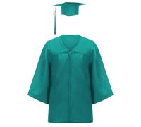 Generico Toga Laurea Bambini 2-12 Anni Set Completo con Tocco e Nappa Abito da Laureato Accademico Ragazzo Ragazza per Cerimonia Diploma Asilo Scuola Materna ed Elementare