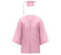 Generico Toga Laurea Bambini 2-12 Anni Set Completo con Tocco e Nappa Abito da Laureato Accademico Ragazzo Ragazza per Cerimonia Diploma Asilo Scuola Materna ed Elementare