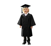 Generico Toga Laurea Bambini 2025 Set Completo - Abito da Laureato con Tocco, Mantella e Nappa, Vestito Accademico Unisex per Asilo Scuola Materna ed Elementare, Travestimento Cerimonia 4-10 Anni