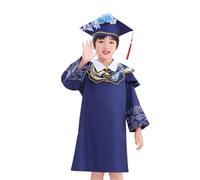 Generico Toga Laurea Bambino - Elegante Toga da Laurea Cinese per Ragazzi E Abito da Cerimonia in Stile Scapolo per Bambini dalla Scuola Materna Ai 16 Anni